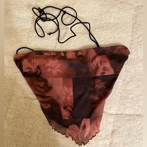 Art Print Scarf Top